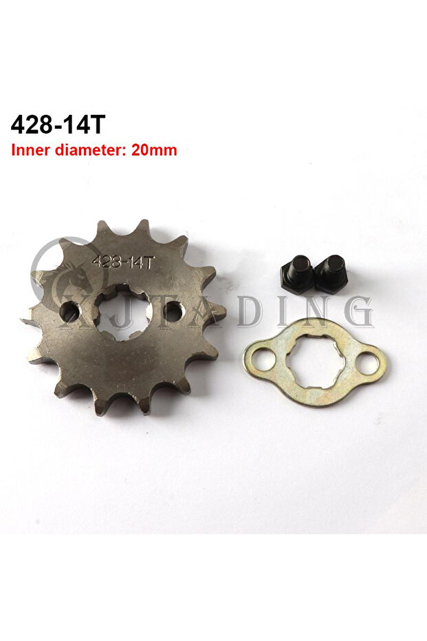 428-20MM-14T Front Engine Sprocket Chain Sprocket With Retainer Plate Locker 428# 20mm 10T-19T for A