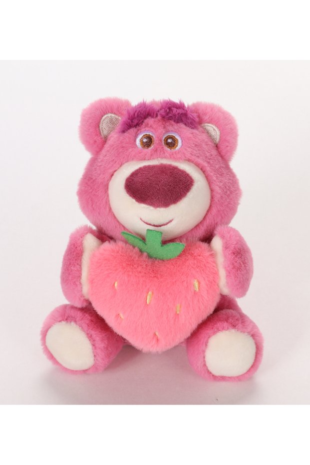 Strawberry cake Disney Toy Story Lotso Strawberry Bear Sweet Series Cute Soft Fluffy Plush Keychain