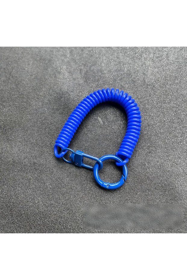 1PC blue Colorful Lobster Clasp ID Card Holder Lanyard Keyring Anti-lost Wristlet Spring Rope Retrac