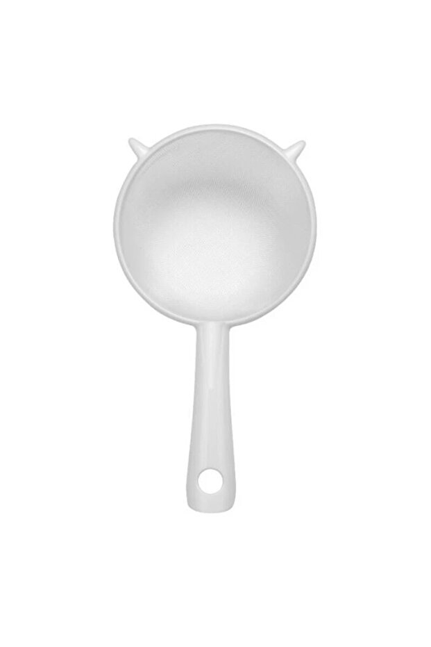 WHITE Kitchen Handheld Plastic Sieve Tea Strainer Flour Sifter Filter Reusable Handheld Filter Kitch