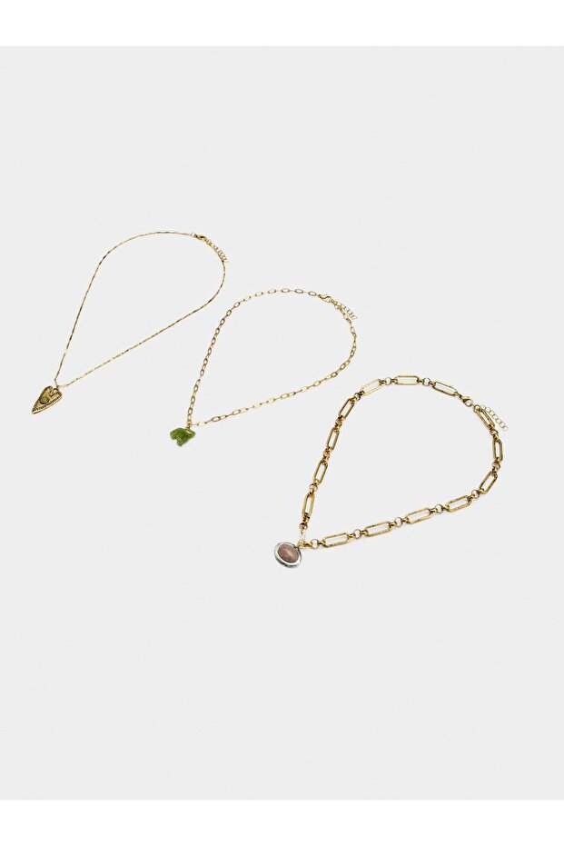 Taşlı Kolye Seti - 4