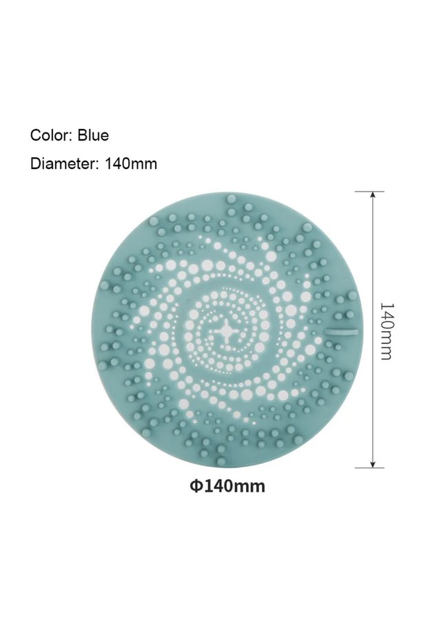 1Pcs Blue Hair Filter Sink Anti-Blocking Strainer Bathtub Shower Floor Drain Stopper Silicone Kitche