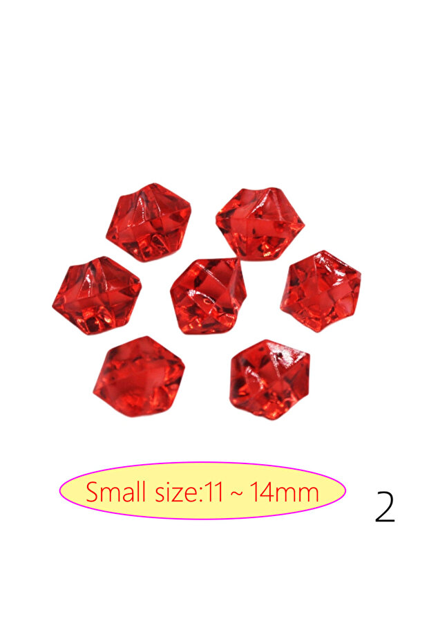 100pcs 11x14mm 100pcs Clear Fake Crushed Ice Rocks Ice Cubes Acrylic Vase Fillers for Party Wedding