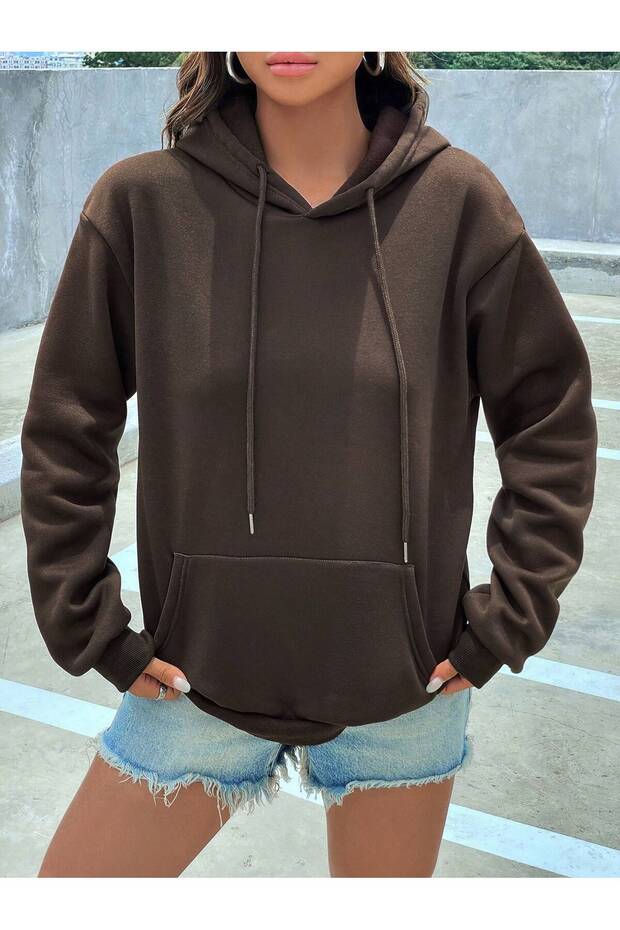 Hooded Sweatshirt 100% Cotton 3 Yarn Weave Organic Women's Sweatshirt
