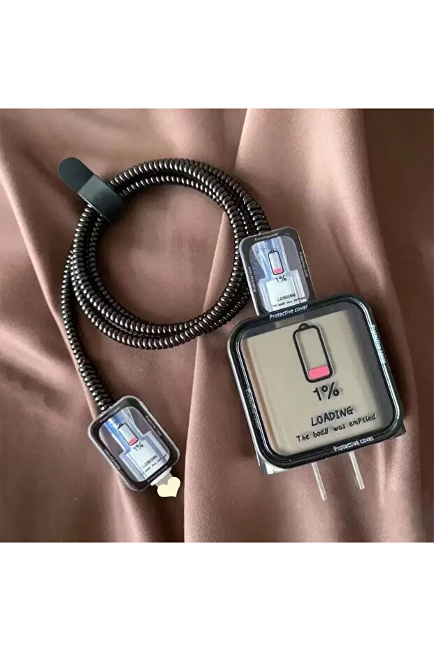 01 غطاء حماية لشاحن 18 واط/20 واط، غطاء لكابل USB، لفافة سلك الشحن والبيانات، غطاء لفّ للشاحن