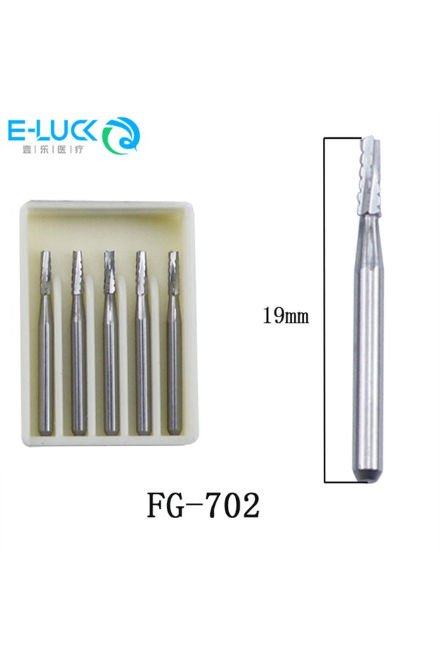 FG-702 5pcs Dental Tungsten Carbide Burs Surgical Carbide Cutters Drills 1.6mm for High Speed Handp