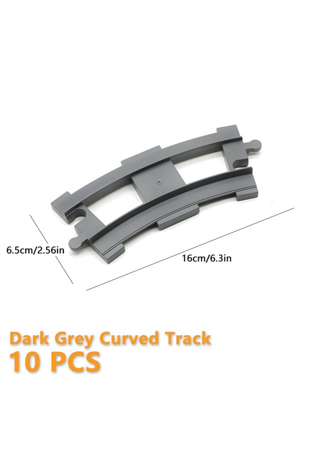 4PCS Switch Track D Train Track Series Compatible With DUPLO 10874 10872 10882 Large Brick Accessori
