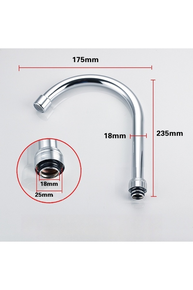 F Kitchen faucet Replacement Stainless Steel Sink Tap Spout Pipe Fittings Single Handle Connection .