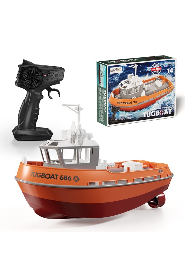 Orange NEW 686 RC Boat 1/72 Powerful Dual Motor Wireless Radio Control Shipboat 2.4G Electric Remote