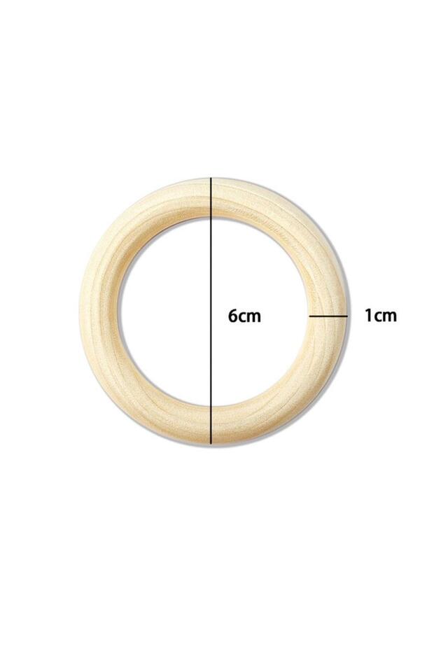 6cm-10pcs 10Pcs Unfinished Solid Wooden Rings 40-100MM Natural Wood Rings for Macrame DIY Crafts Woo