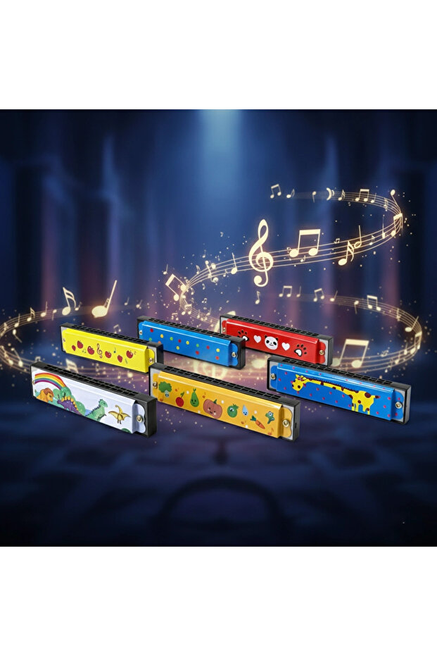 Patterned metal harmonica - 2