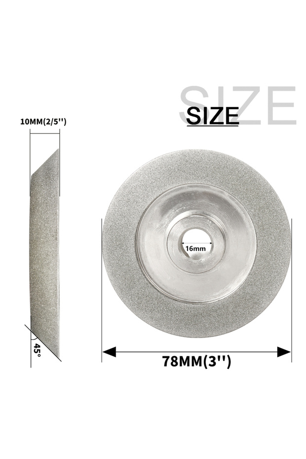 78mm b 78mm Electroplated Diamond Grinding Wheel Sharpener 45/60 Degree Angle Cutter Grinder Disc fo