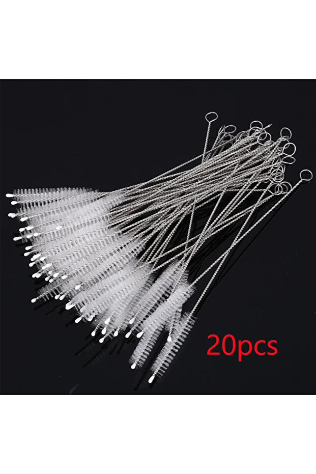 17.5cm Length 20pcs 5/10PCS Drinking Straw Cleaning Brush Kit Straw Tube Pipe Cleaner Nylon Stainles