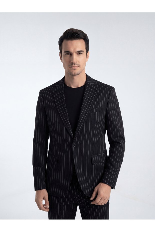 Men's Jacket, Wide Stripes, Slim Fit, Sports Jacket