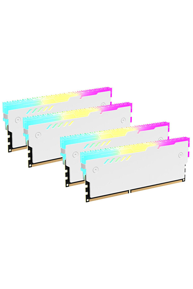 RM-01 Wh 4pcs Teucer 5V 3Pin ARGB RAM Heatsink Aura Sync DDR4 DDR3 Memory Heat Sink with Thermal Sil