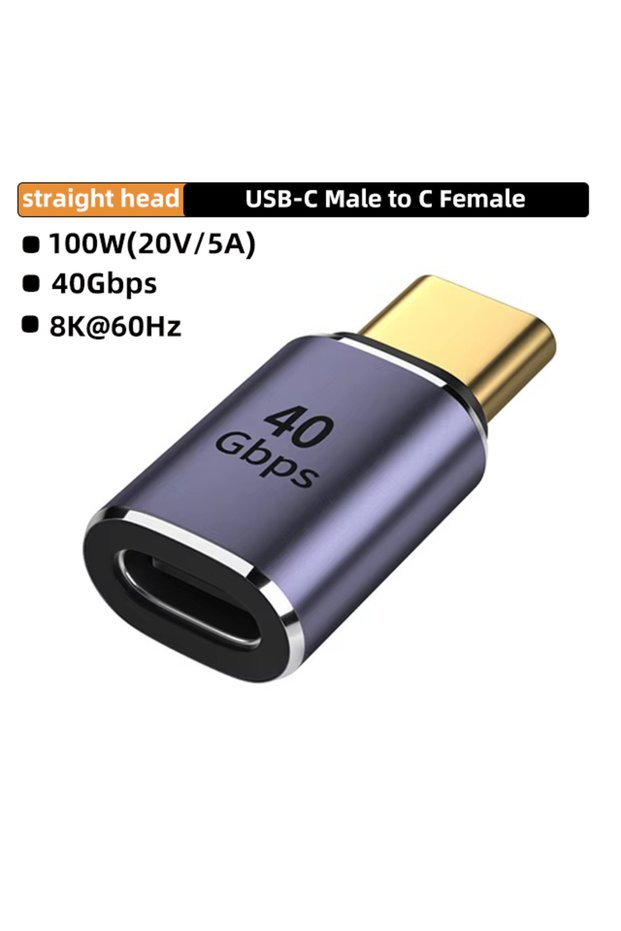 WHITE TYPE C Connector 4K OTG Plug 100W 40Gbps Data Transfer Ultra Fast Charging USB C USB3.1 Suppor