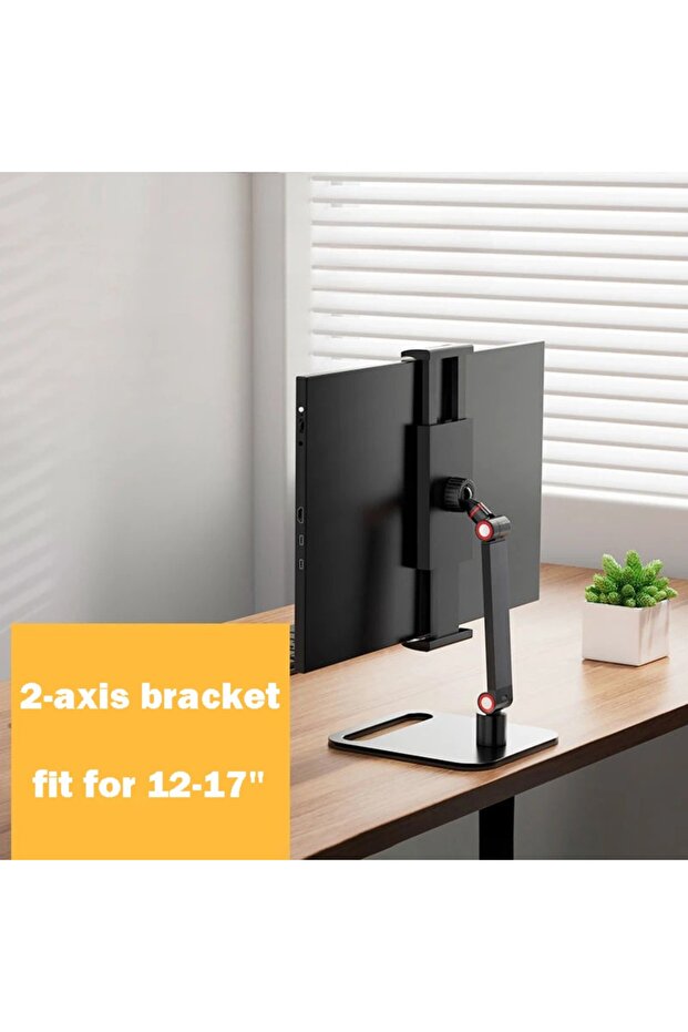2-axis bracket Universal Expandable Monitor Desk Holder Adjustable 360° Swivel Tablet Stand Foldable