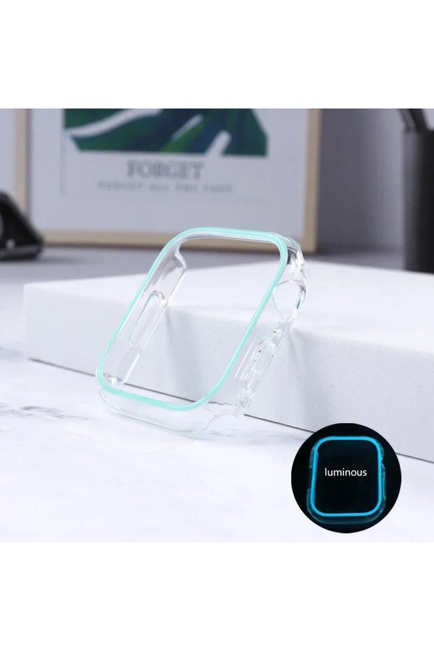 44mm-Series 4 5 6 se Green Luminous Cover for Watch Case Ultra 49mm 45mm 44mm 41mm 40mm Hard PC Bum
