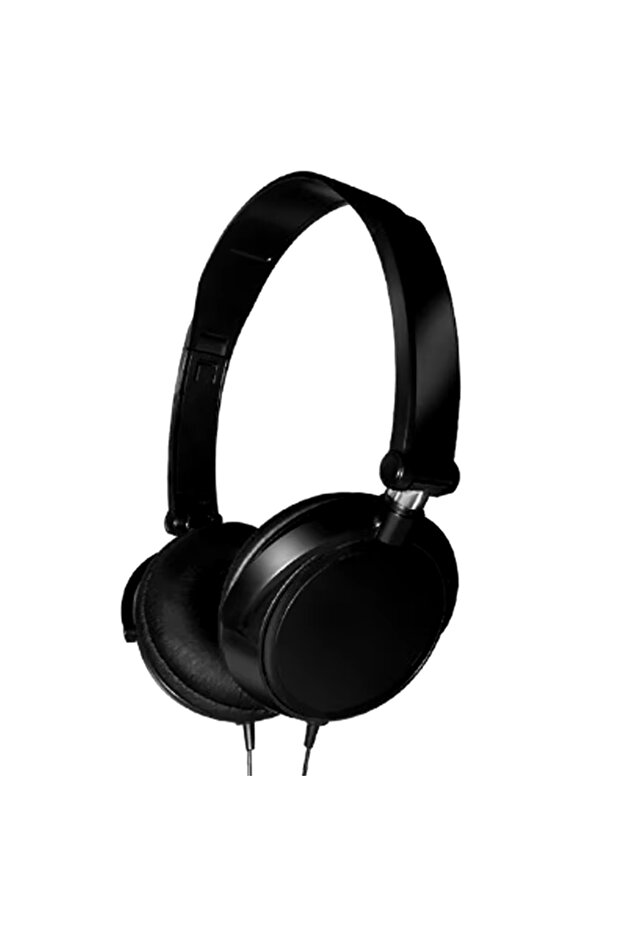 VIKEFON black Wired Headphones 3 5mm Bass Stereo Foldable with Microphone Adjustable Headphones Suit