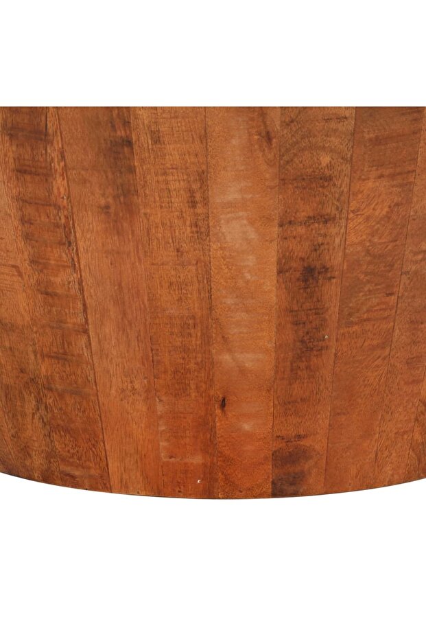 Coffee table, Ø 52x30 cm, solid raw mango wood - 4