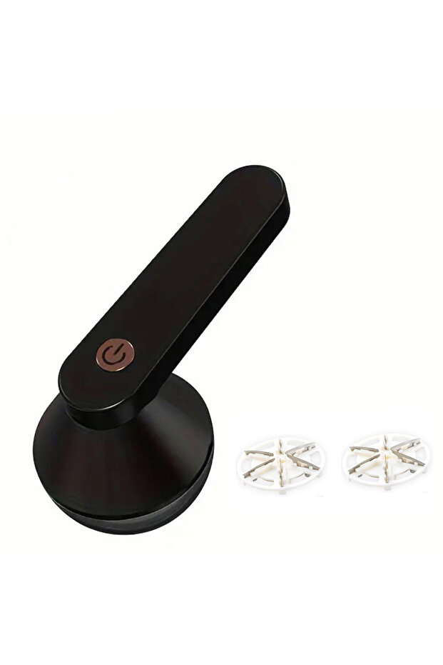 black USB Rechargeable Hair Removal Ball - Portable Fabric Shaver, Long-Lasting Clothes and Socks Ha