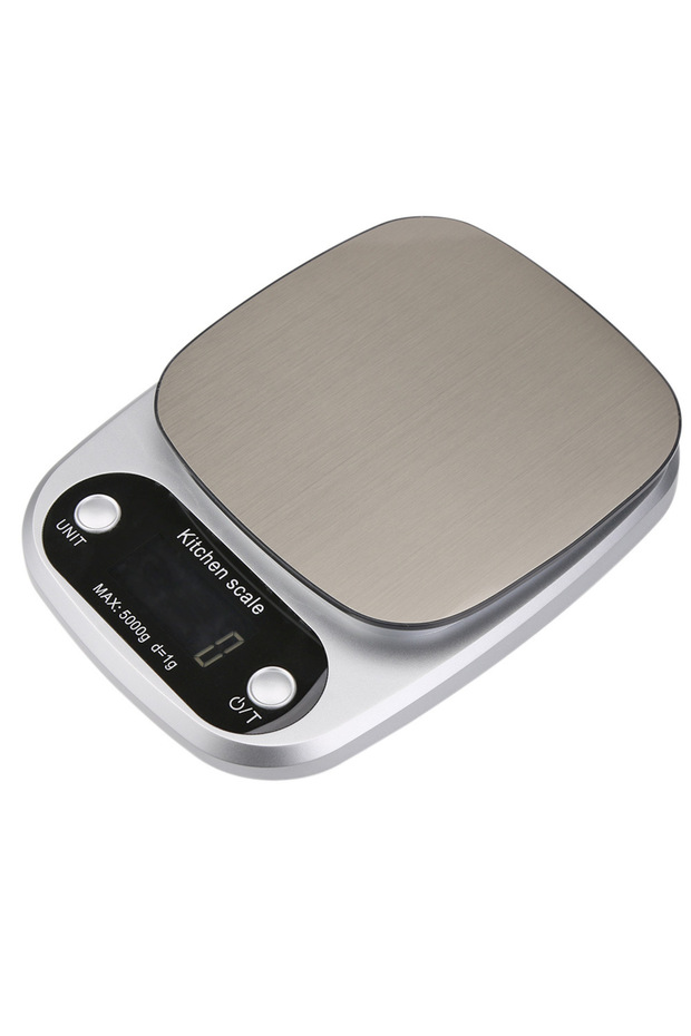 5KG Digital Kitchen Scale Stainless Steel LCD Electronic Food Scale Jewelry Coffee Baking Portable K