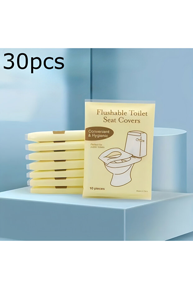 30pcs 10/20/30pcs Flushable Toilet Seat Covers - Individually Wrapped Portable Toilet Seat Protector