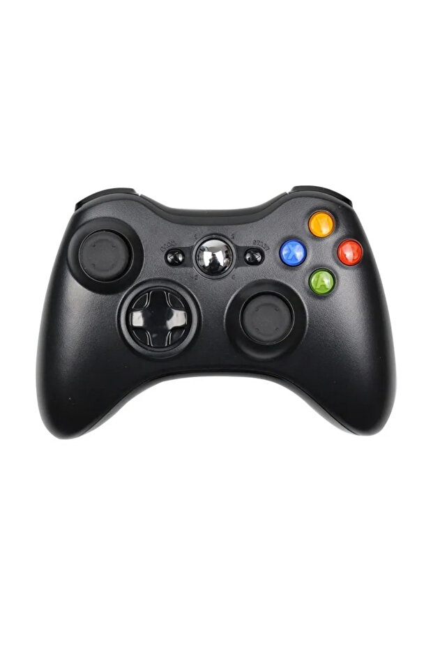 وحدة تحكم لاسلكية/ بأسلاك بلوتوث سوداء لجهاز Xbox 360 مع خاصية الاهتزاز المزدوج Turbo Com