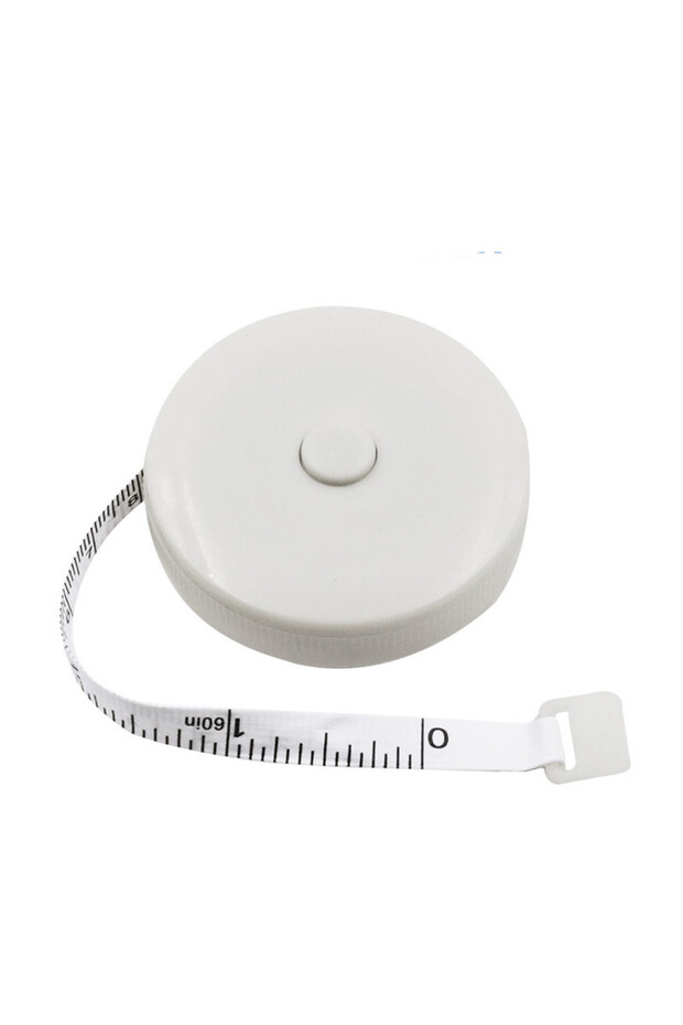 1.5M 1pcs White 150cm Mini Tape Meter Tape Tailor Ruler Keychain Measuring Tape Clothing Size Tape M