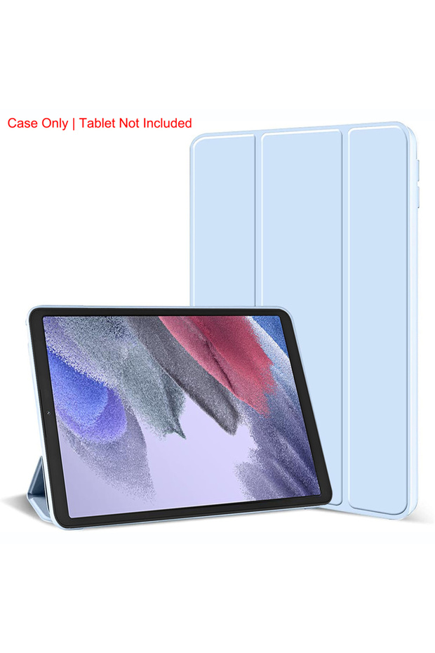 جراب قلاب ثلاثي الطي لجهاز Galaxy Tab A7 Lite YT باللون الأزرق الفاتح، متوافق مع Tab A7 Lite 8.7 بوصة 2021 (SM-T220 وSM-T225).