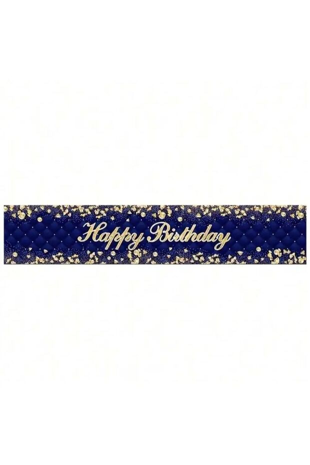 Other 30*180cm birthday runner Black Blue Happy Birthday Table Runner Table Cover Birthday Tableclot