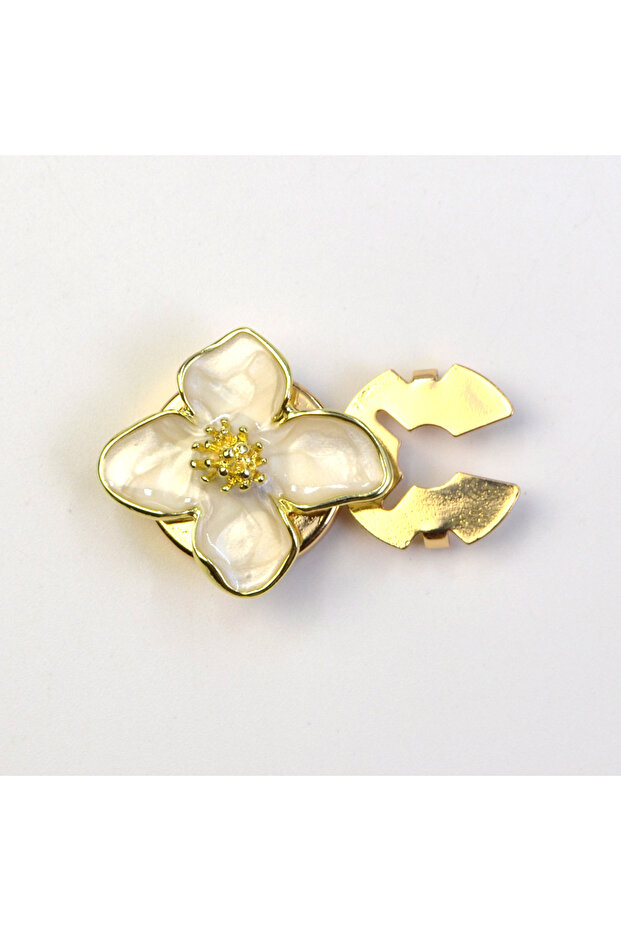 White Pearl Water Diamond Shirt Cufflinks Button Cover Drip Oil Flower Collar Button Jewelry Button