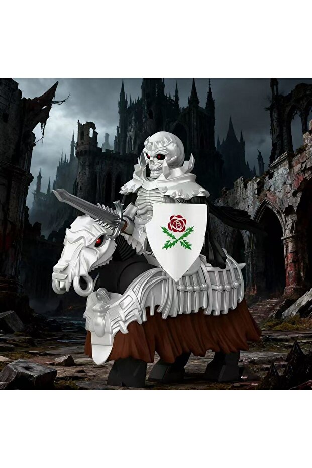 GP105-06 Medieval Skeleton Knight Skeleton Horse Compatible Bricks Berserk Guts Puzzle Action Figure