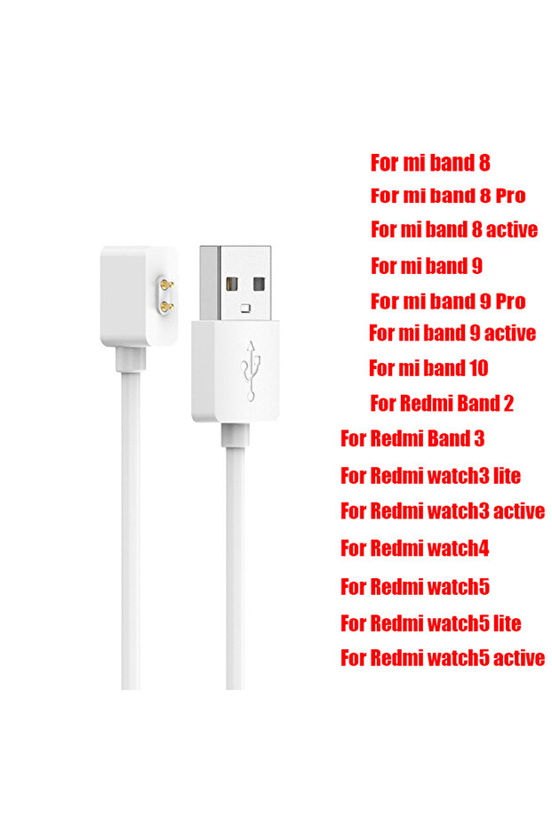 white Charger for Band 10 9 8 NFC mi band 8 pro 9pro Redmi band2 3 Redmi watch 4 5watch 3lite 3A...