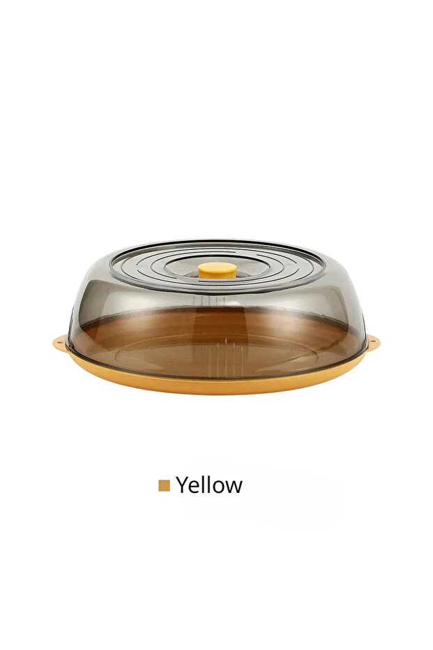 Yellow Household Food Insulation Cover Transparent Stackable Dust-Proof Insect Food Insulation Cover