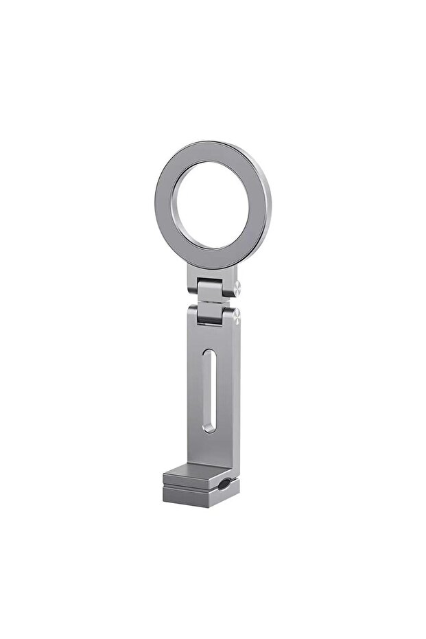 Silver Universal Foldable Magnetic Phone Holder Essentials Flexible Rotation Magsafe Airplane Travel
