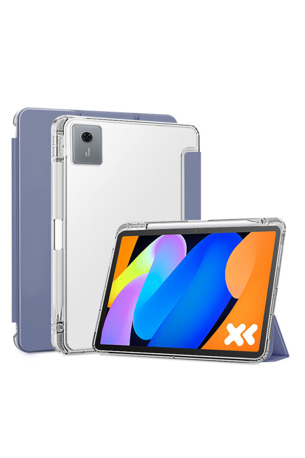 Xiaoxin Pad 11 2025 lavender gray For Xiaoxin Pad 11 2025 TB335FC With Pen Holder Trifold Tablet Co