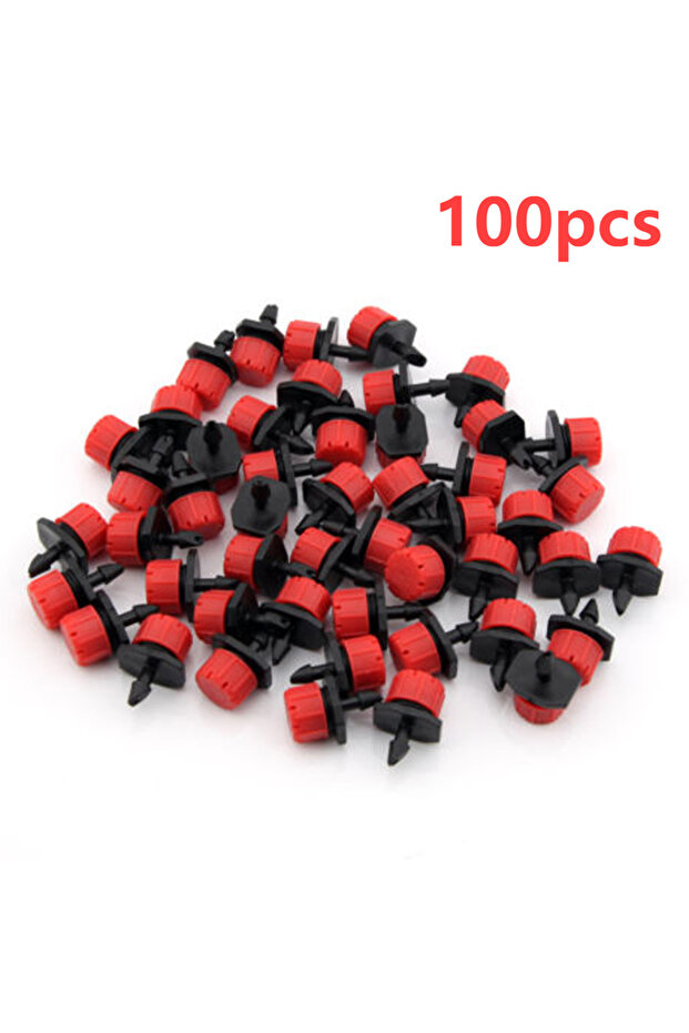 100pcsbag 100pcs/bag Adjustable Irrigation Drippers Sprinklers 1/4'' Emitter Dripper Drip Micro Spra