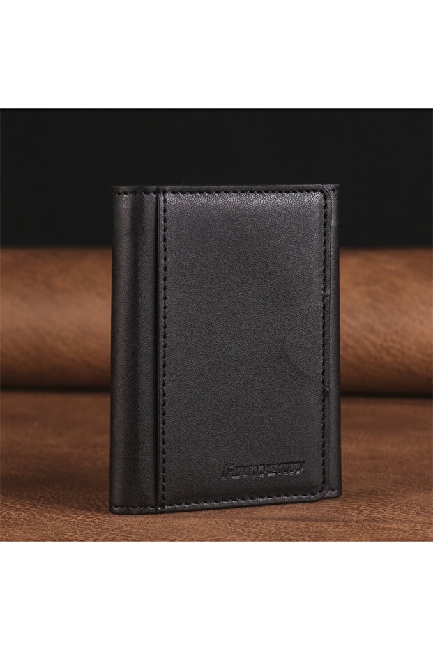 black EUCAGR Magnetic card case for all Magsafe functions phone case Card holder Wallet Luxury PU le