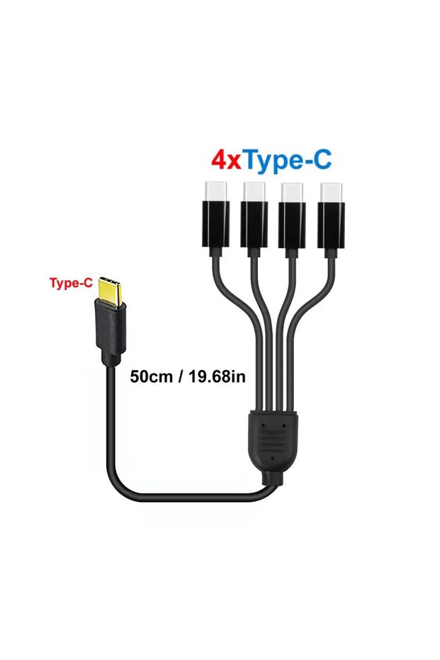 C to 4xtype-C 50cm 50cm USB-C to Type-C Multiple Charging Cord 20cm USB to 4 in 1 Micro USB Splitter