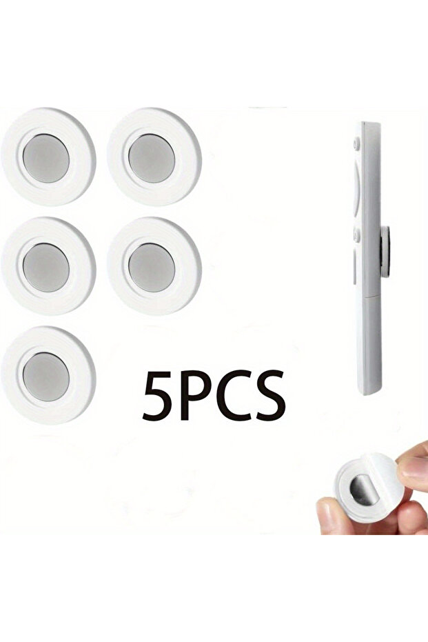 5Pcs Magnetic Buckle Remote Control Holder Wall Mount Self-Adhesive Storage Organizers Back of TV Do