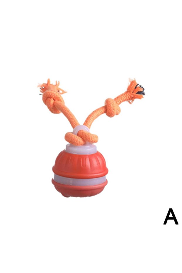 A Interactive Dog Toy Ball with Rope Electronic Motion Activated Rolling Ball for Indoor Cat Dog Pl.