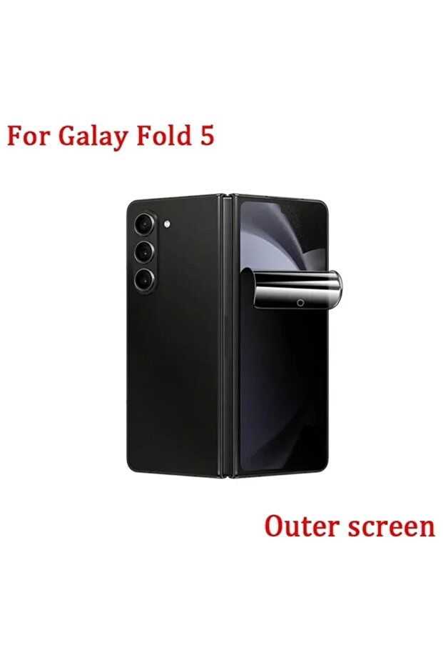 قطعتان من فيلم حماية الخصوصية الأمامي لهاتف Galaxy Z Fold 5، قطعتان من فيلم حماية الخصوصية الخارجي والداخلي ضد التجسس على الشاشة