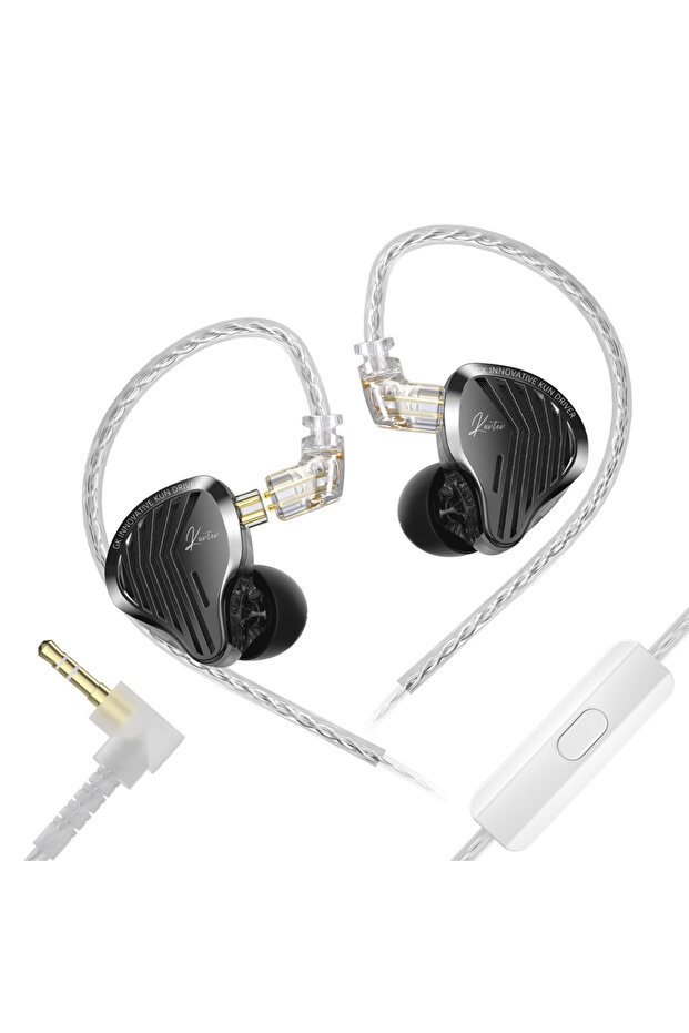 3.5mm mic GK KUNTEN Earphones New Generation Dynamic Driver Unite Headests Hifi Music Earbuds DJ Hea