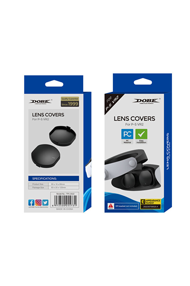 TP5-2522 TP5-2522 Lens Protection Cover for PlayStation VR2 – ABS Lens Cap for Scratch & Dust Preven