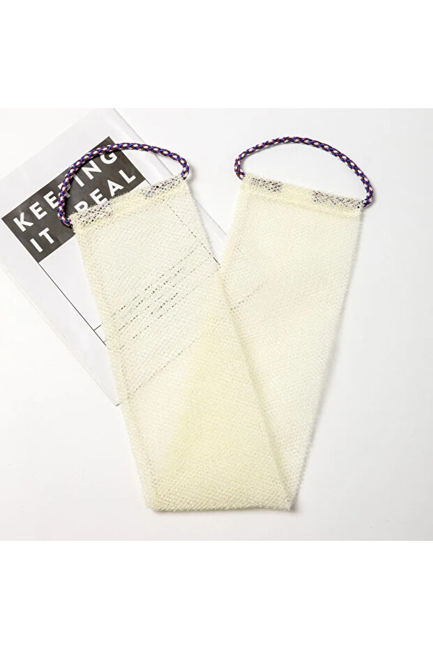 white Exfoliating Body Scrub Tool African Net Skin Smoother Shower Puff Back Foam Towel