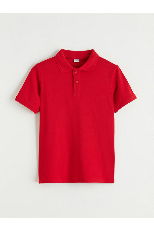 Nevaa Collection Red Polo Collar Boys' T-Shirt