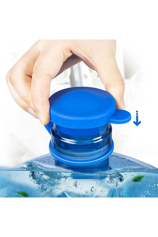 BLUE With Inner Plug Water Jugs Cap High Quality Durable Thick Drinking Bucket Cover Non-Spill Reusa