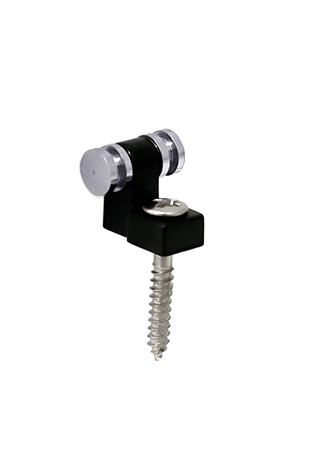2pcs Black Chrome 2pcs Electric Guitar Chrome Roller String Trees Retainer Mounting Tree Guide Silve