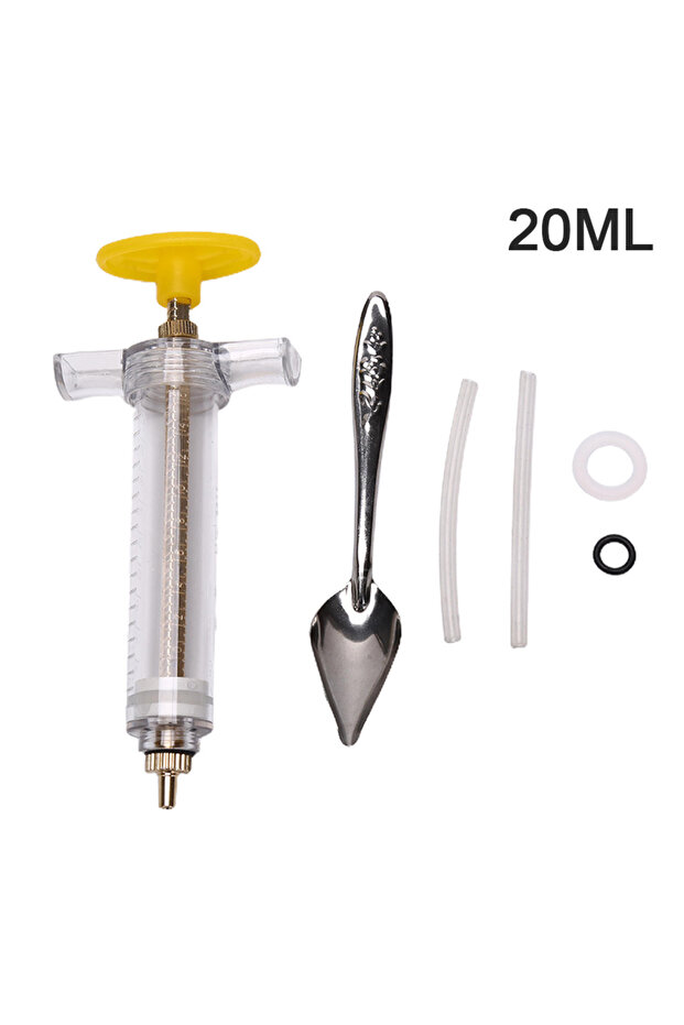 20ML 1PC 10/20ml Parrot Feeding Syringe Hose Parrots Bird Feeders Syringe High Quality Bird Feeder B